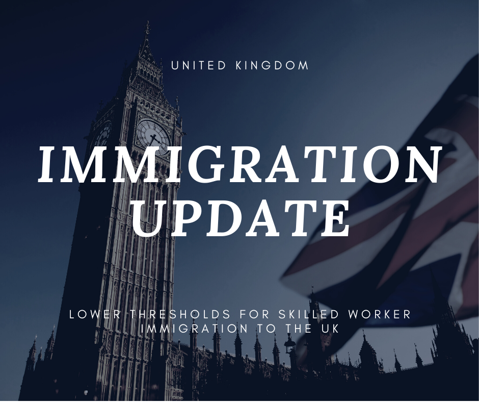 Lower Thresholds for Skilled Worker Immigration to the UK