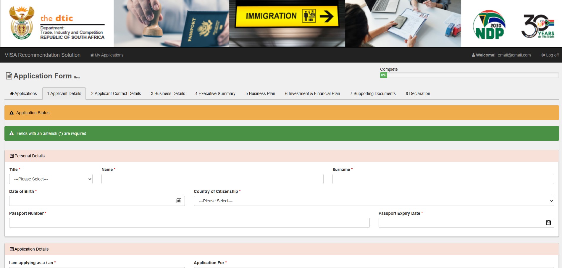The New South African Business Visa Recommendation System (‘VRS’)