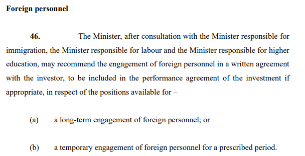 Section-46-of-the-Investment-promotion-Act